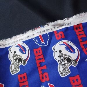 NFL Blue and Red Fabric with Team Logo